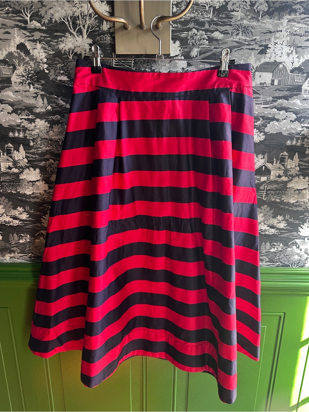 Boden Isabella Cotton Sateen Midi Skirt